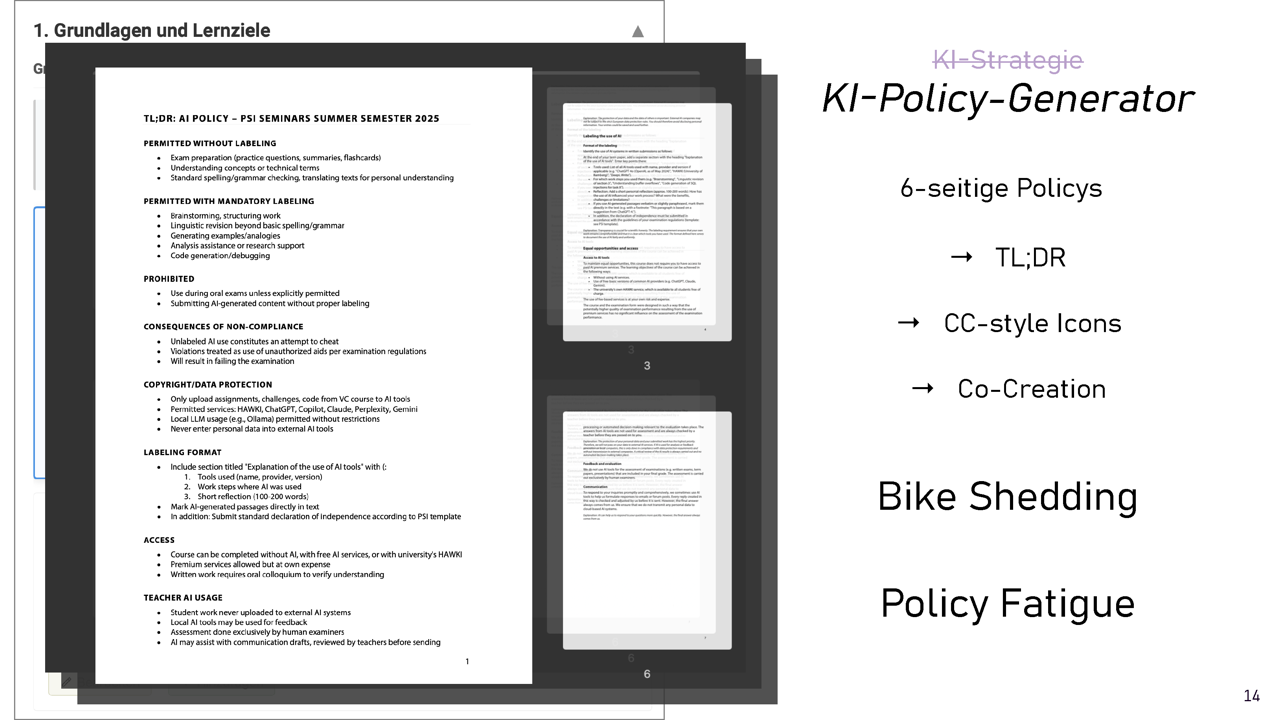 Policy Evolution: TL;DR, CC-style Icons, Co-Creation, Bike Shedding, Policy Fatigue